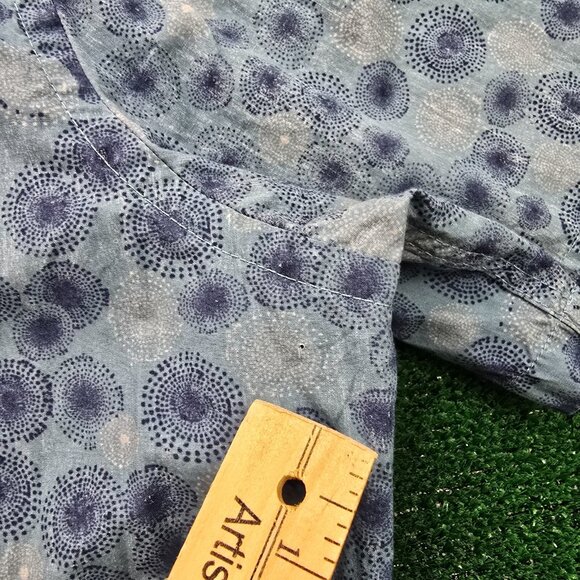 Hurley Shirt Mens XL Blue Dot AOP Button Up Short‎ Sleeve Hawaiian Beach Casual - Picture 4 of 8